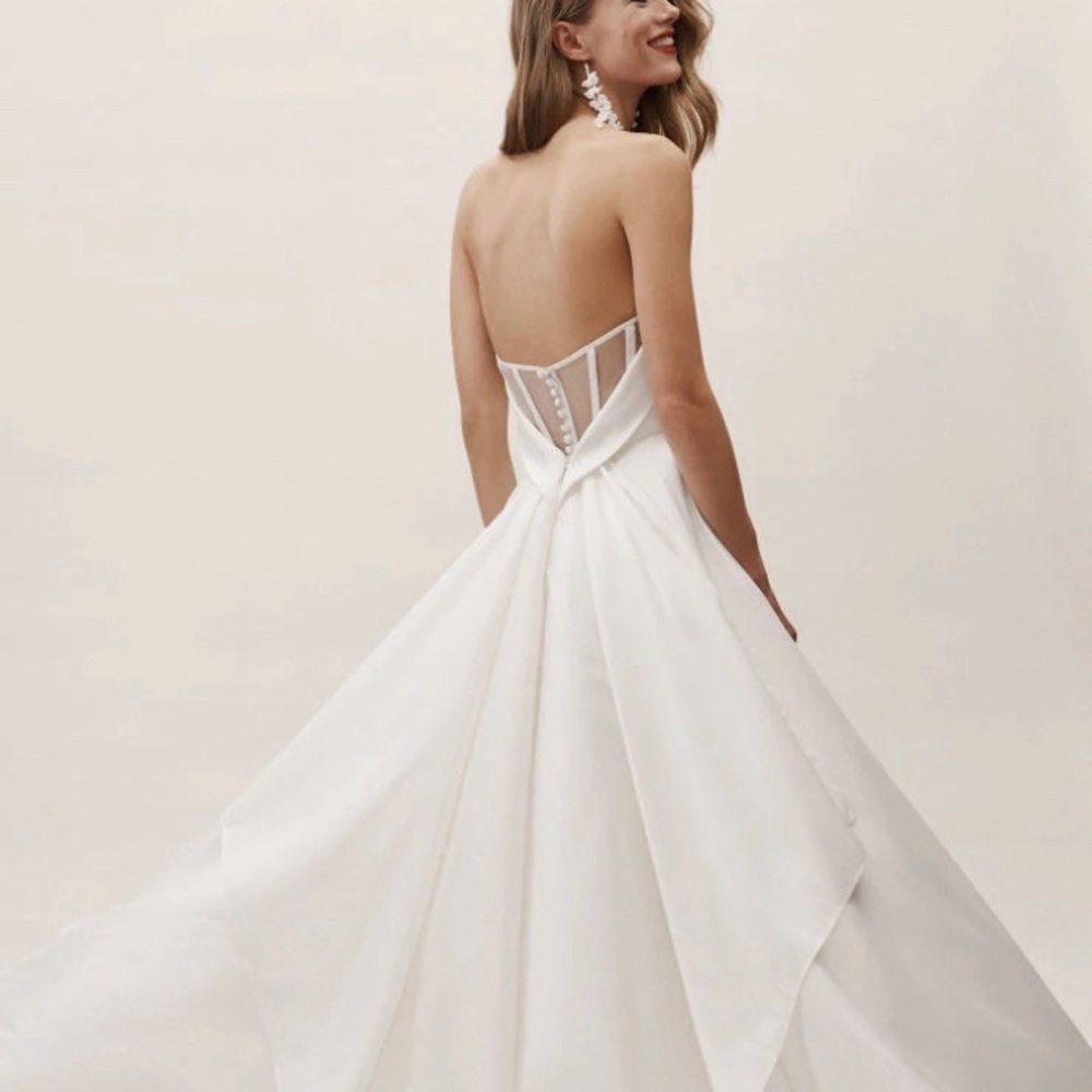 Bhldn classy strapless wedding dress